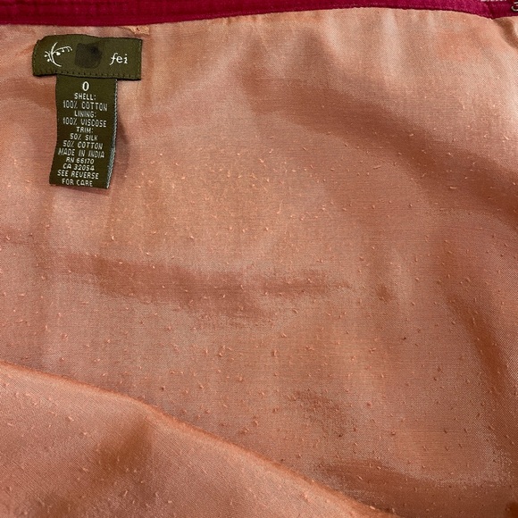 ANTHROPOLOGIE - FEI - Pink Beaded Velvet Skirt - Picture 5 of 5